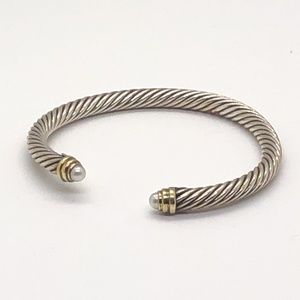 David Yurman Cable Classic w/ Pearl 14k Gold, 7mm